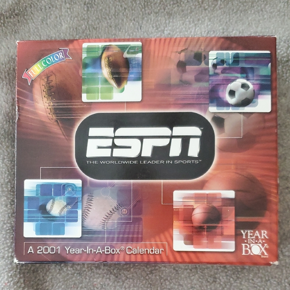 NWT, ESPN 2001 Desk Calendar, Sports Trivia